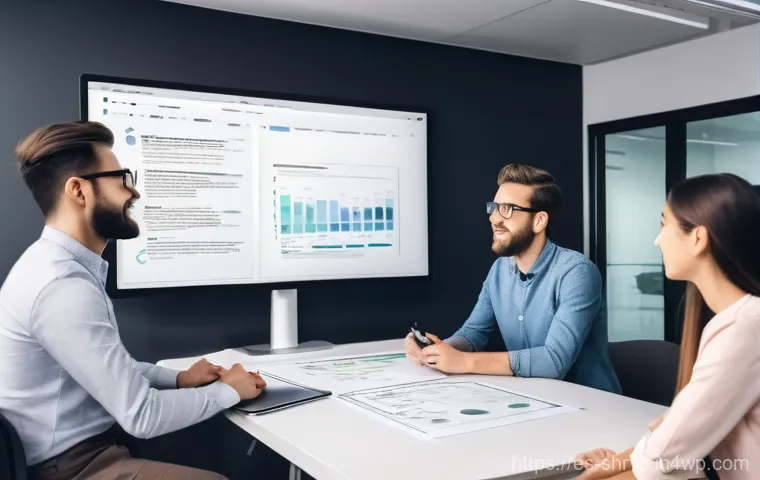 서비스 디자인 사고와 고객 journeys - **Prompt:** A cozy, futuristic living room at dusk, bathed in warm, soft light. A young woman, comfo...