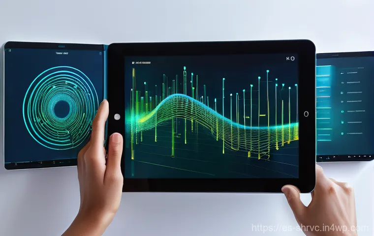 서비스 디자인 사고와 데이터 기반 의사결정 - **Prompt:** A dynamic, bright, and modern design studio where a diverse group of service designers a...